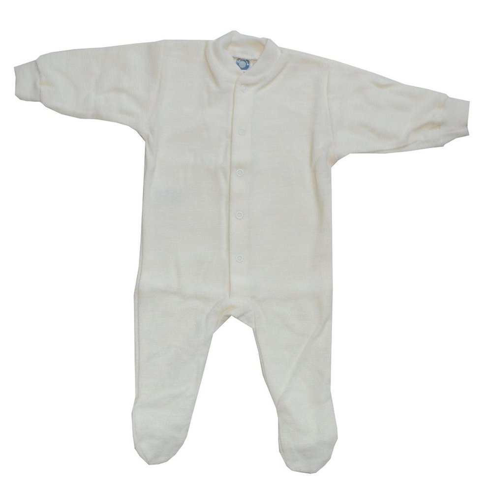 Cosilana Organic Wool Terry Footed Pajamas, 18-24 Months